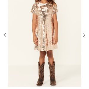 Sparkly tween dress cute over leggings or jeans of just as a dress